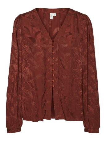 Vero Moda Blouse VMMOLA L/S SHIRT WVN BTQ 10312732 FIRED BRICK