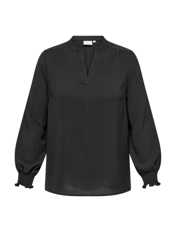 Only Carmakoma Blouse CARMETTA LIFE V-NECK TOP WVN NOOS 15285157 Black