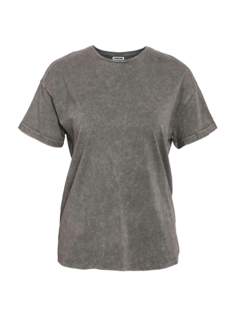 Noisy may T-shirt NMBRANDY WASHED S/S TOP JRS NOOS 27033185 CHARCOAL GRAY