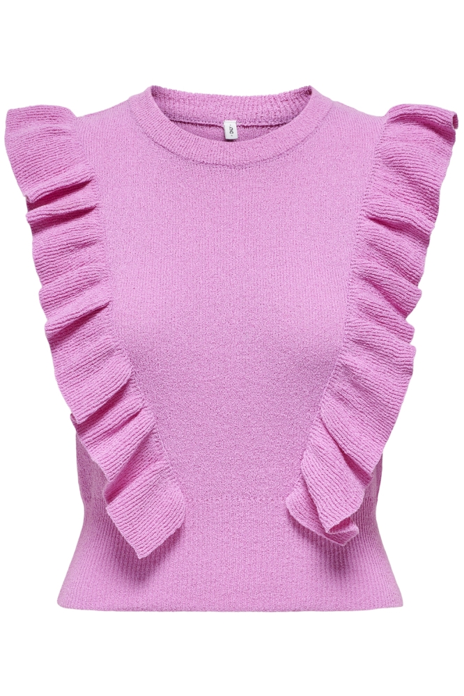 ONLASHLEY SL O-NECK KNT 15341586 FUCHSIA PINK