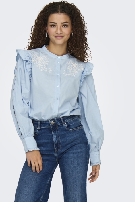 Only onlsimm l/s frill top ptm