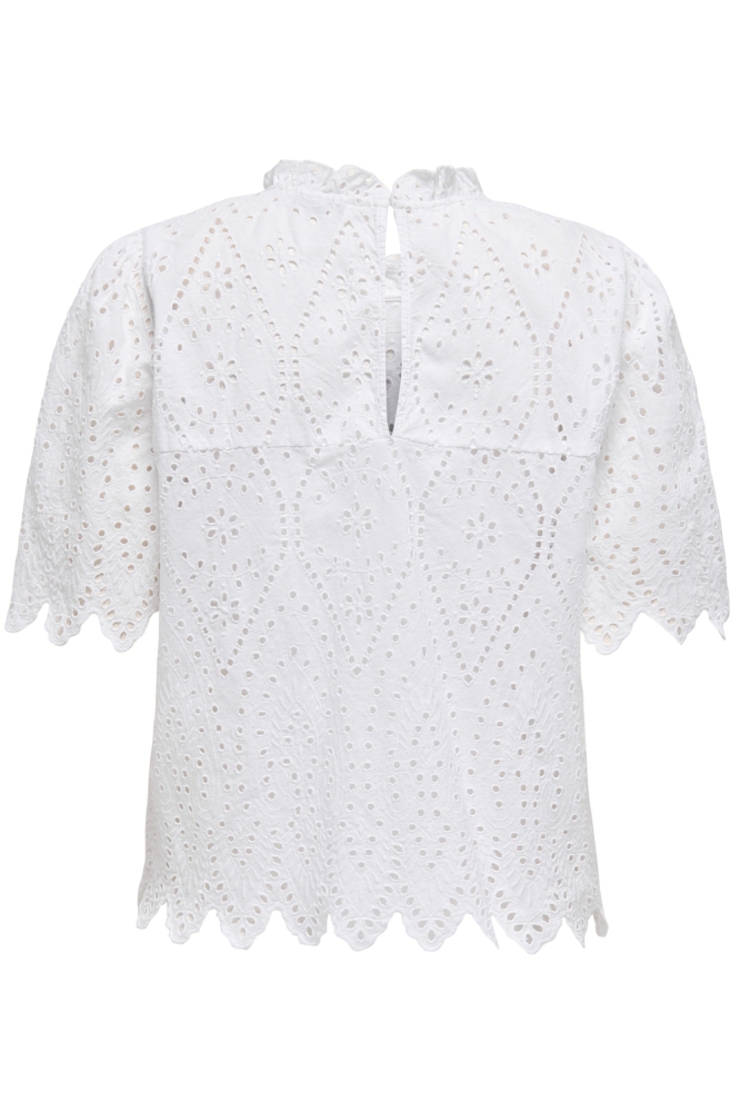 ONLNYLA TULUM EMB SS TOP WVN 15343163 BRIGHT WHITE