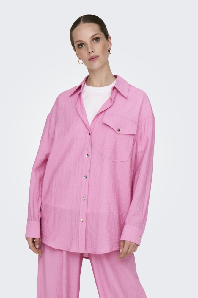 ONLTANIA LIFE LS SHIRT WVN 15340270 Fuchsia Pink