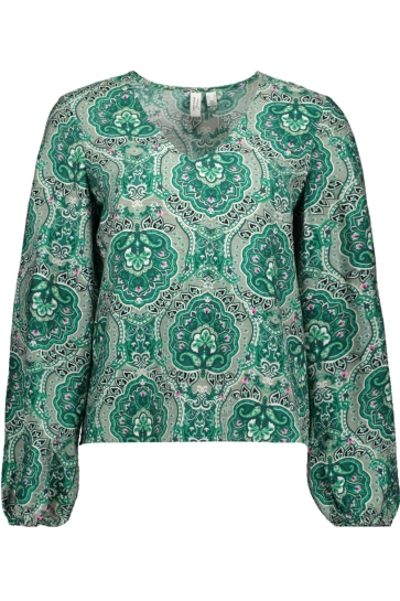 Vero Moda Blouse VMBABIA L/S BALLOON SLEEVE TOP WVN 10331474 HEDGE GREEN/BABIA