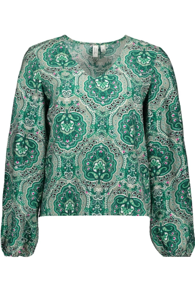 VMBABIA L/S BALLOON SLEEVE TOP WVN 10331474 HEDGE GREEN/BABIA