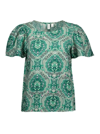 Vero Moda T-shirt VMBABIA S/S O-NECK TOP WVN BTQ 10331586 HEDGE GREEN