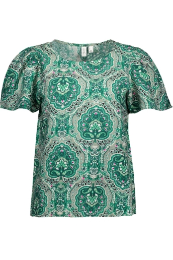 Vero Moda T-shirt VMBABIA S/S O-NECK TOP WVN BTQ 10331586 HEDGE GREEN