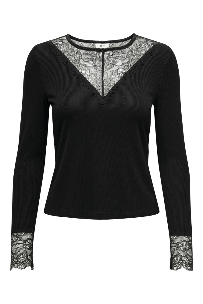 JDYROXY L/S LACE TOP JRS NOOS 15317464 Black