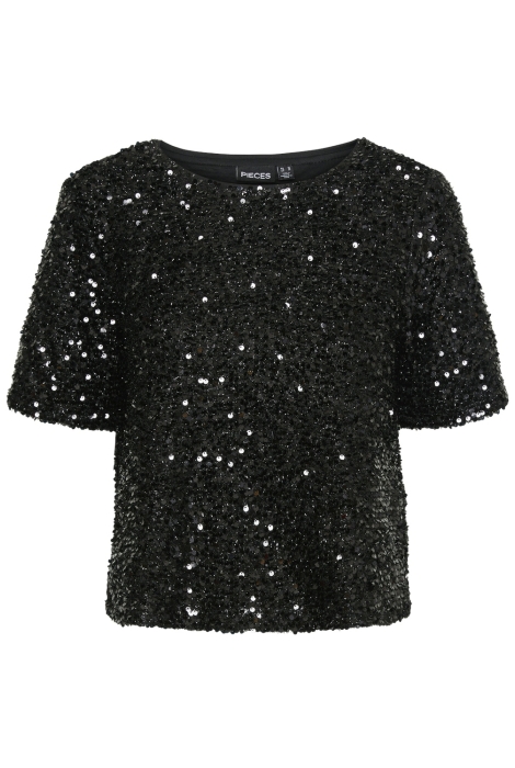 Pieces pcserena sequin ss o-neck top mm jr