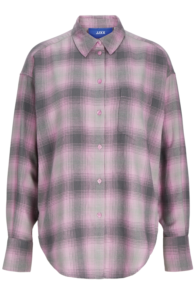 JXJAMIE FLANNEL LS SHIRT WVN SN 12265314 MOONLITE MAUVE