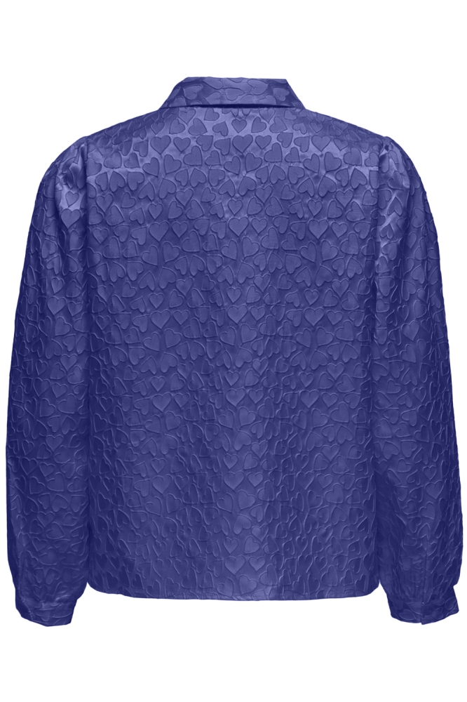 ONLVICKI LS SHIRT WVN 15346404 CLEMANTIS BLUE/ HEARTS