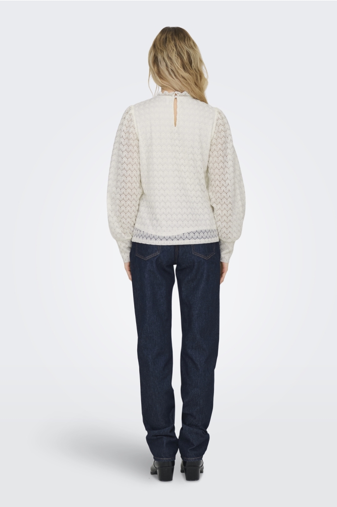 ONLNICE L/S HIGHNECK TOP JRS 15307045 CLOUD DANCER