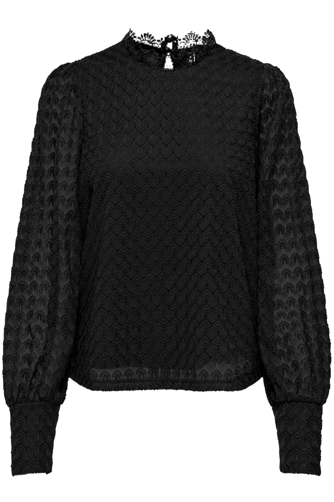 ONLNICE L/S HIGHNECK TOP JRS 15307045 BLACK