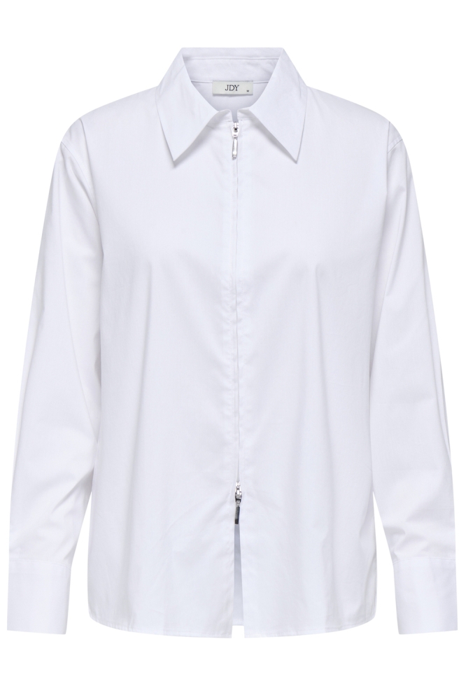 JDYMIO L/S ZIP SHIRT WVN EXP 15358062 WHITE