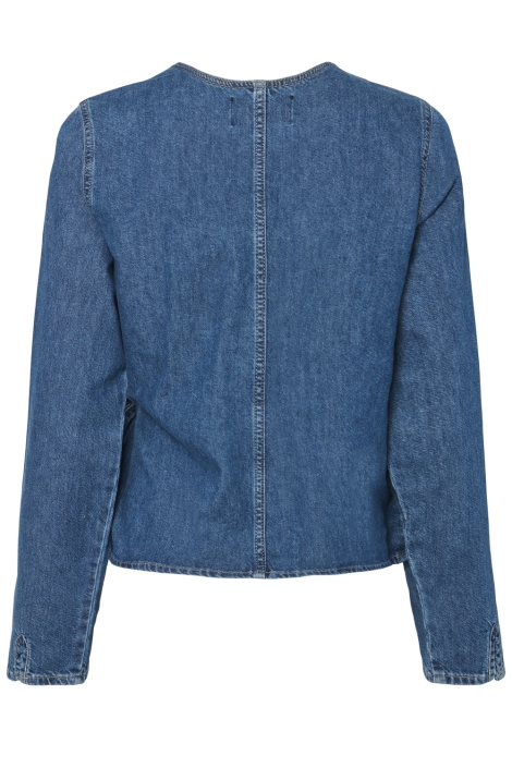 Pieces pctabi ls denim wrap shirt