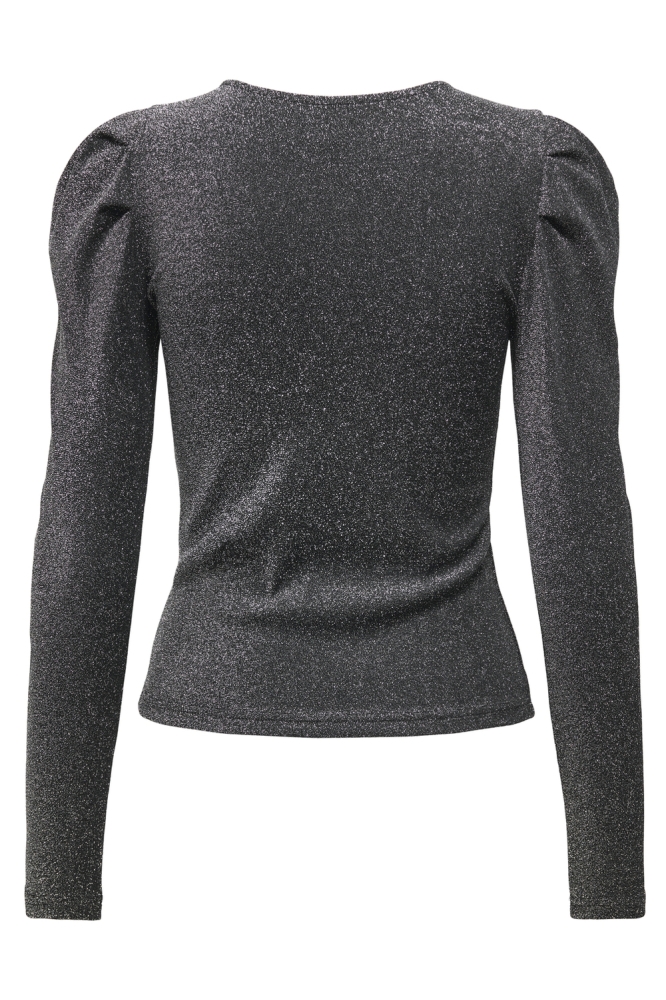 ONLRICH L/S GLITTER PUFF TOP JRS 15278055 Black/Silver gli