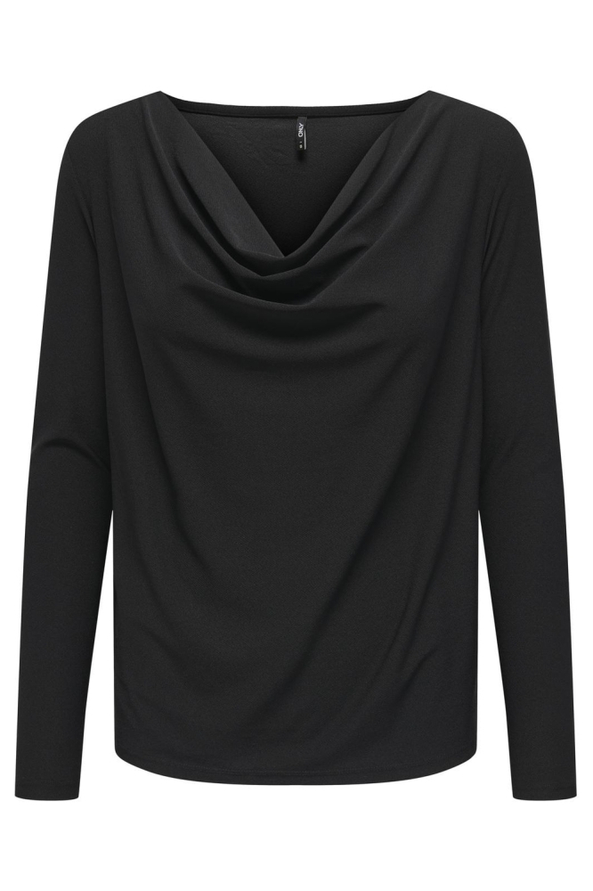 ONLSANSA L/S WATERFALL TOP JRS 15273862 BLACK