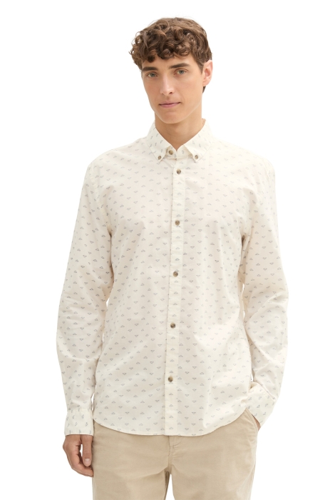 Tom Tailor fitted printed poplin shirt