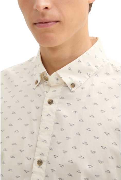 Tom Tailor fitted printed poplin shirt