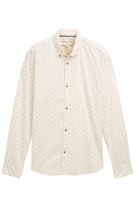 Tom Tailor fitted printed poplin shirt