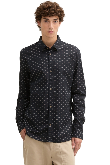 Tom Tailor fitted printed poplin shirt