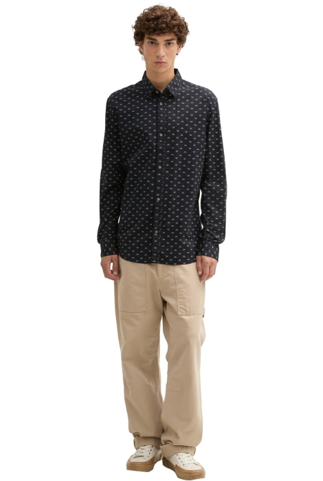 Tom Tailor fitted printed poplin shirt