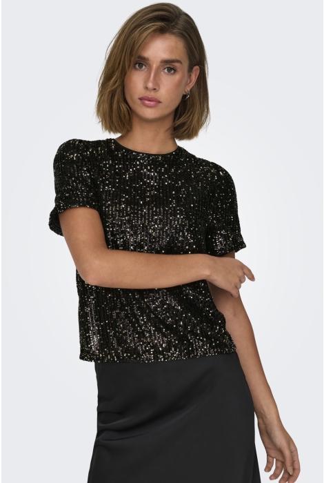 Only onlana s/s loose sequins top jrs