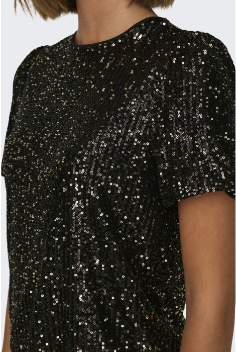 Only onlana s/s loose sequins top jrs