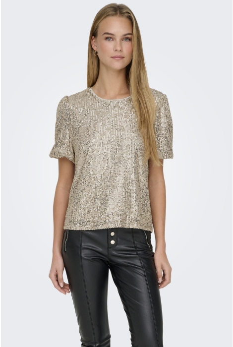 Only onlana s/s loose sequins top jrs