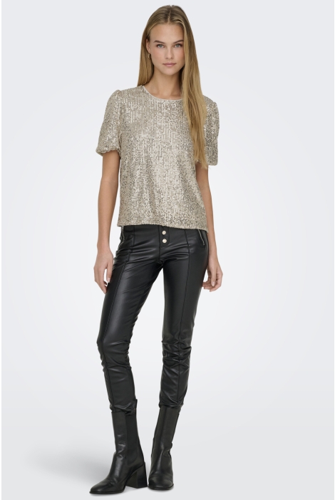 Only onlana s/s loose sequins top jrs