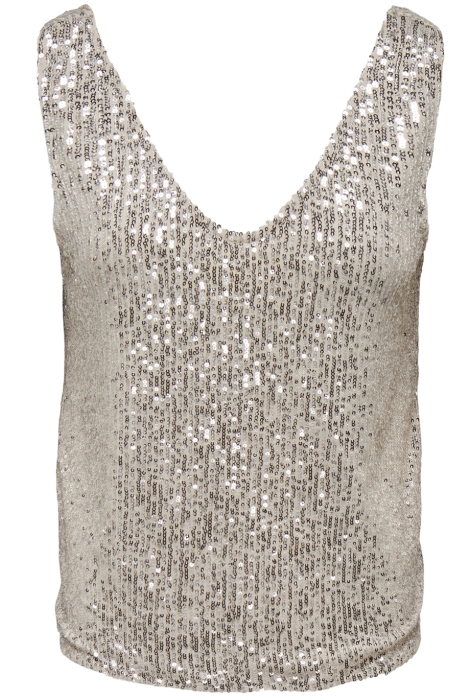 Only onlana s/l v-neck sequins top jrs