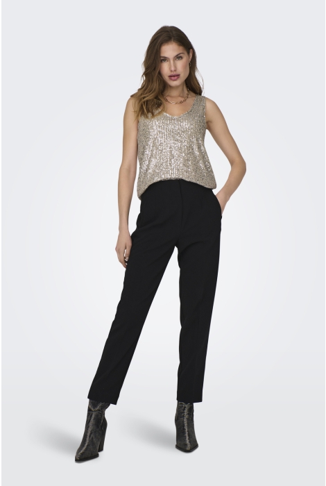 Only onlana s/l v-neck sequins top jrs