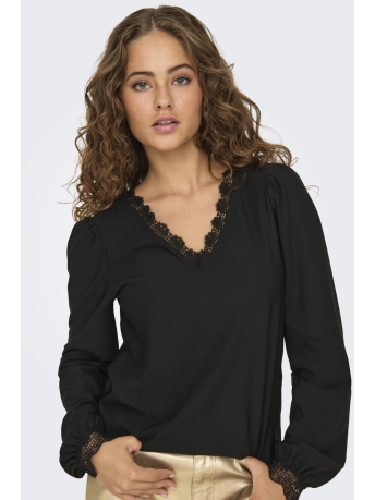 Only Blouse ONLSILJA LIFE L/S TOP JRS 15333849 BLACK