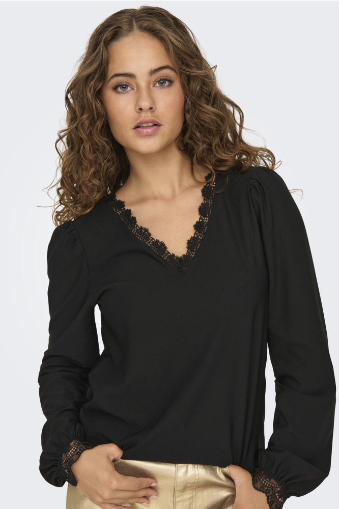 ONLSILJA LIFE L/S TOP JRS 15333849 BLACK