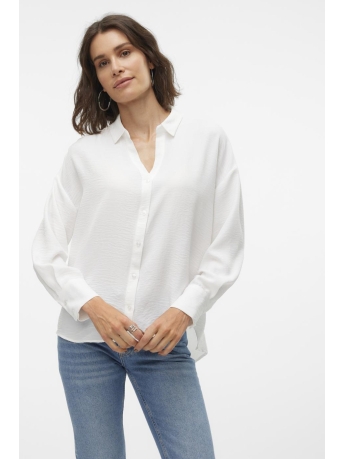 Vero Moda Blouse VMMELANEY QUEENY LS SHIRT WVN NOOS 10316389 Snow White