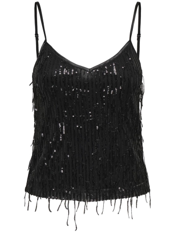 Only Top ONLSPACY SEQUINS SINGLET WVN 15331802 BLACK/BLACK SEQU