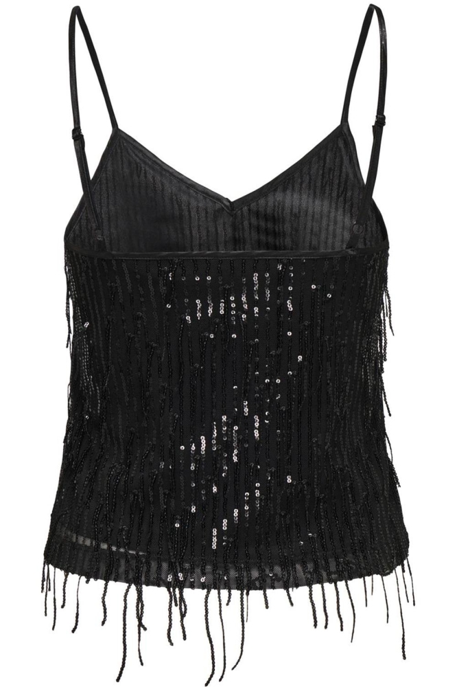 ONLSPACY SEQUINS SINGLET WVN 15331802 BLACK/BLACK SEQU