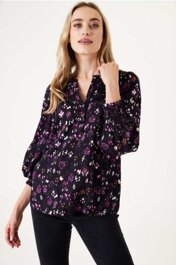 Garcia Blouse BLOUSE MET PRINT G30030 60 BLACK