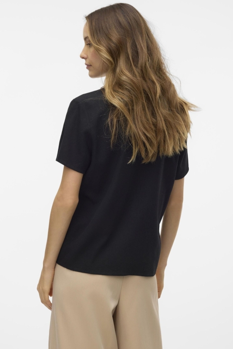 Vero Moda vmmymilo ss v-neck top wvn ga