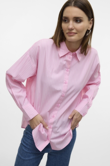 Vero Moda Blouse VMFANNI LS SHIRT WVN GA NOOS 10314683 BONBON/SANA