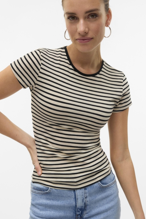 Vero Moda awines fiona ss o-neck top noos