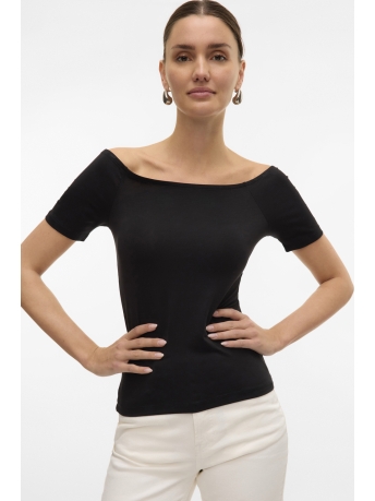 Vero Moda T-shirt VMFIONA SS OFF SHOULDER TOP VMA 10323420 BLACK