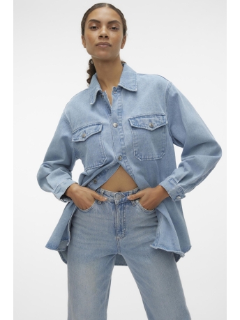 Vero Moda Blouse VMNAYA OVERSIZED DENIM SHIRT MIX NO 10306835 LIGHT BLUE DENIM