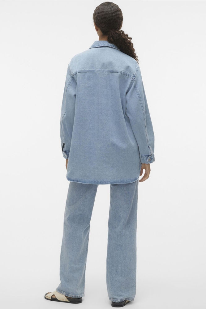 VMNAYA OVERSIZED DENIM SHIRT MIX NO 10306835 LIGHT BLUE DENIM