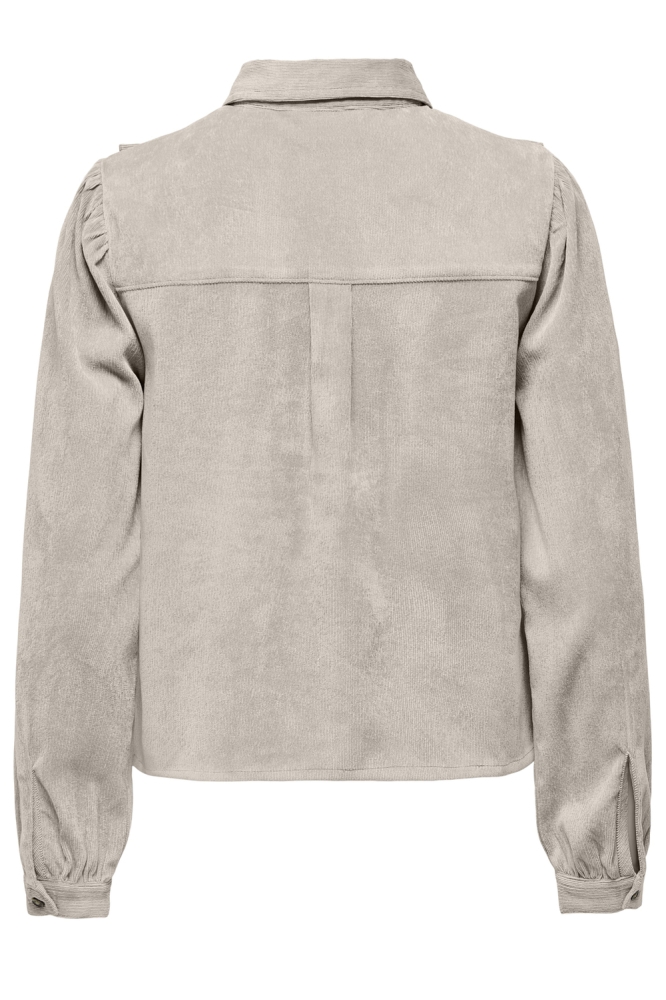 ONLMARIKE L/S CORD FRILL SHIRT PNT 15334332 Pumice Stone