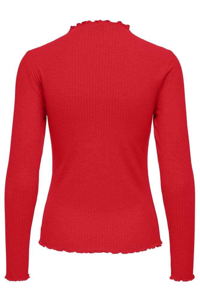 ONLEMMA L/S HIGH NECK TOP NOOS JRS 15180040 High Risk Red