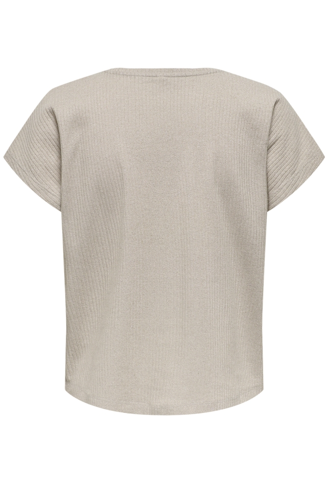 ONLASIA S/S V-NECK TOP CC JRS 15339794 PUMICE STONE/FROSTED AL