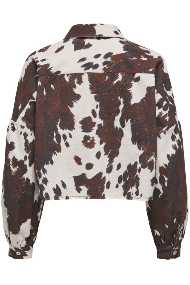 ONLCANNY LS BOXY SHIRT WVN 15358626 CHOCOLATE FONDANT