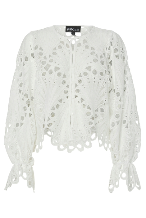 Pieces pcnykke ls o-neck lace shirt wvn d2