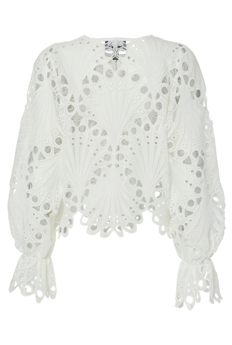 Pieces pcnykke ls o-neck lace shirt wvn d2